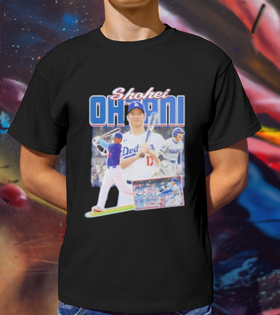Shohei Ohtani Dodgers Baseball Collage T-Shirt