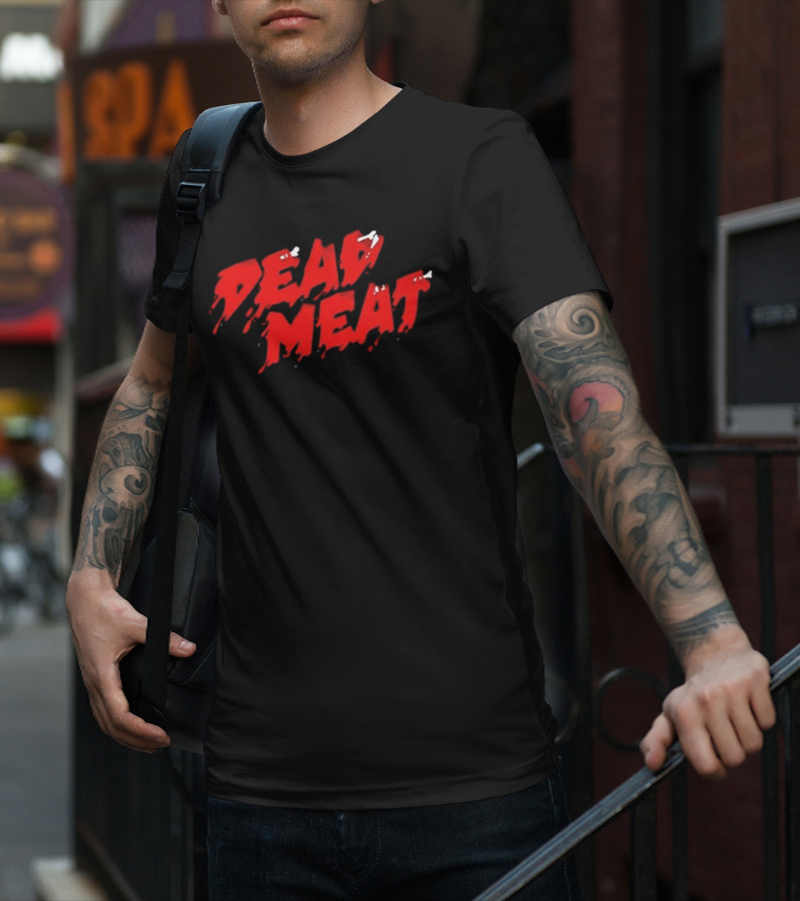 Dead Meat Red Dripping Text T-Shirt