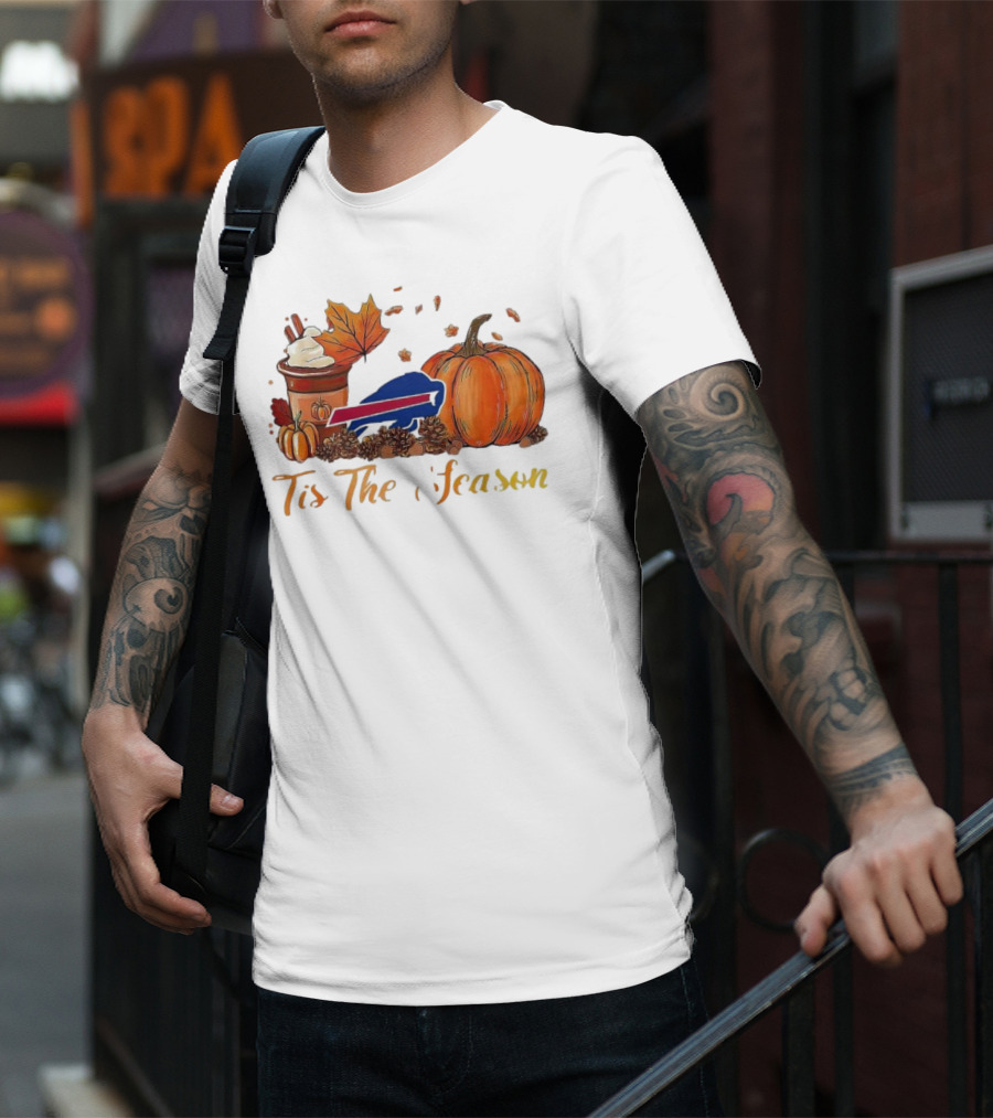 Buffalo Bills Tis The Season Pumpkin Latte Autumn Football T-Shirt