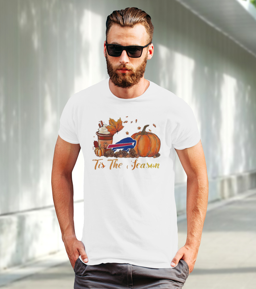 Buffalo Bills Tis The Season Pumpkin Latte Autumn Football T-Shirt