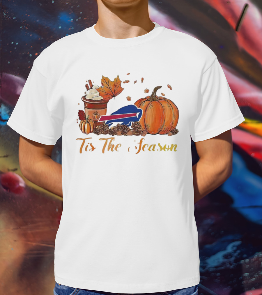Buffalo Bills Tis The Season Pumpkin Latte Autumn Football T-Shirt