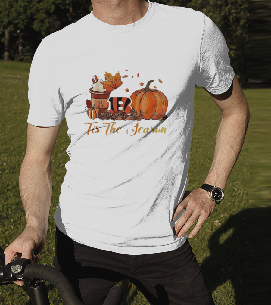 Cincinnati Bengals Tis The Season Pumpkin Latte Autumn T-Shirt