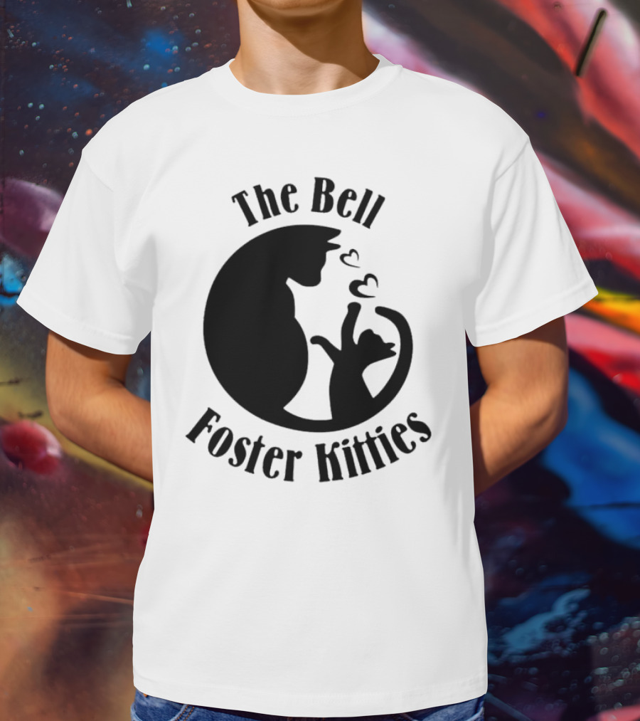 The Bell Foster Kitties Cat Silhouette With Hearts T-Shirt