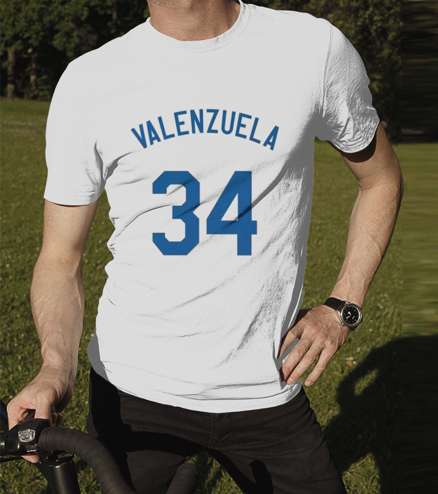 Valenzuela 34 Los Angeles Dodgers Fernando Valenzuela Iconic Baseball Jersey Number T-Shirt