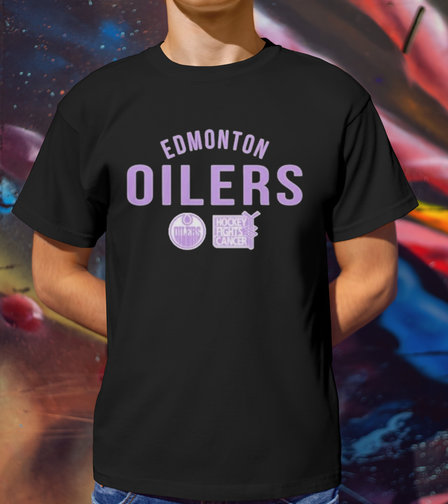 Edmonton Oilers Hockey Fights Cancer T-Shirt