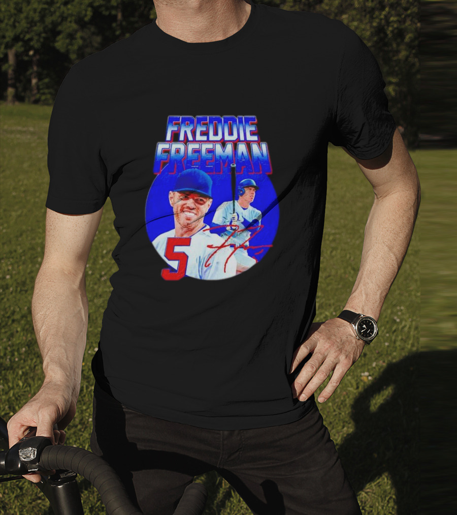 Freddie Freeman Los Angeles Dodgers 5 Signature Baseball T-Shirt