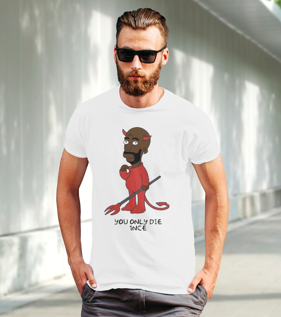 Freddie Gibbs Gibbsons You Only Die 1Nce Devil Cartoon Character T-Shirt