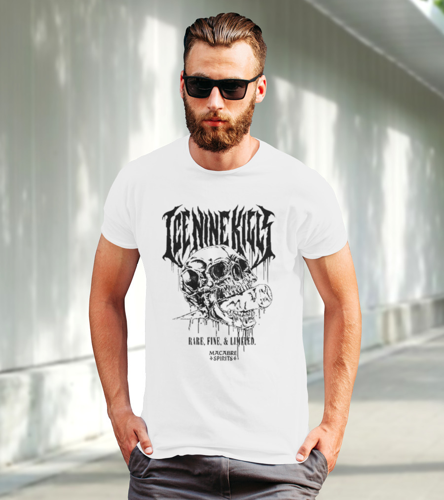 Ice Nine Kills Rare Fine Limited Macabre Spirits Skulls T-Shirt