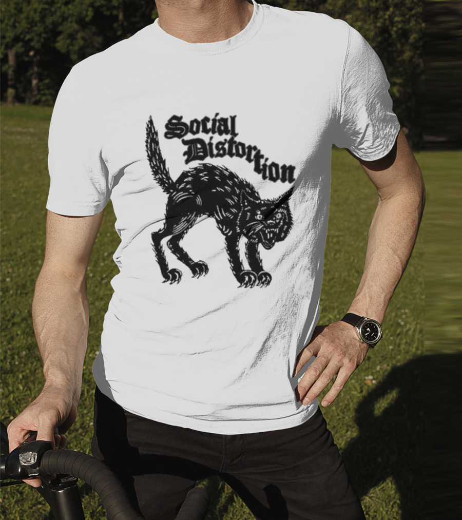 Social Distortion Black Kat Meow T-Shirt