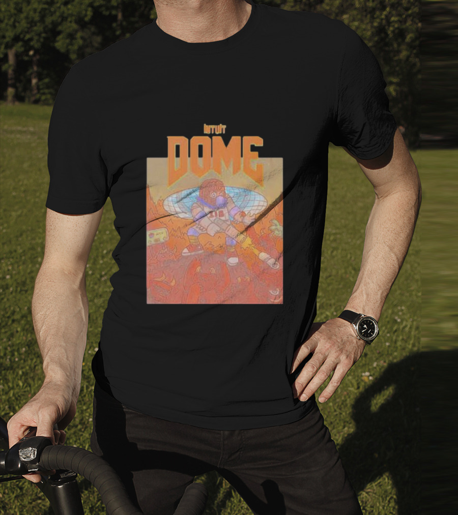 Intuit Dome Futuristic Mascot With Basketball Energy Disc T-Shirt