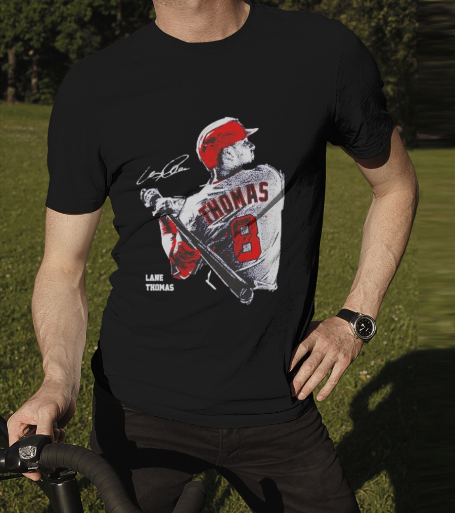 Lane Thomas Cleveland Guardians Baseball Jersey Signature Design 8 T-Shirt