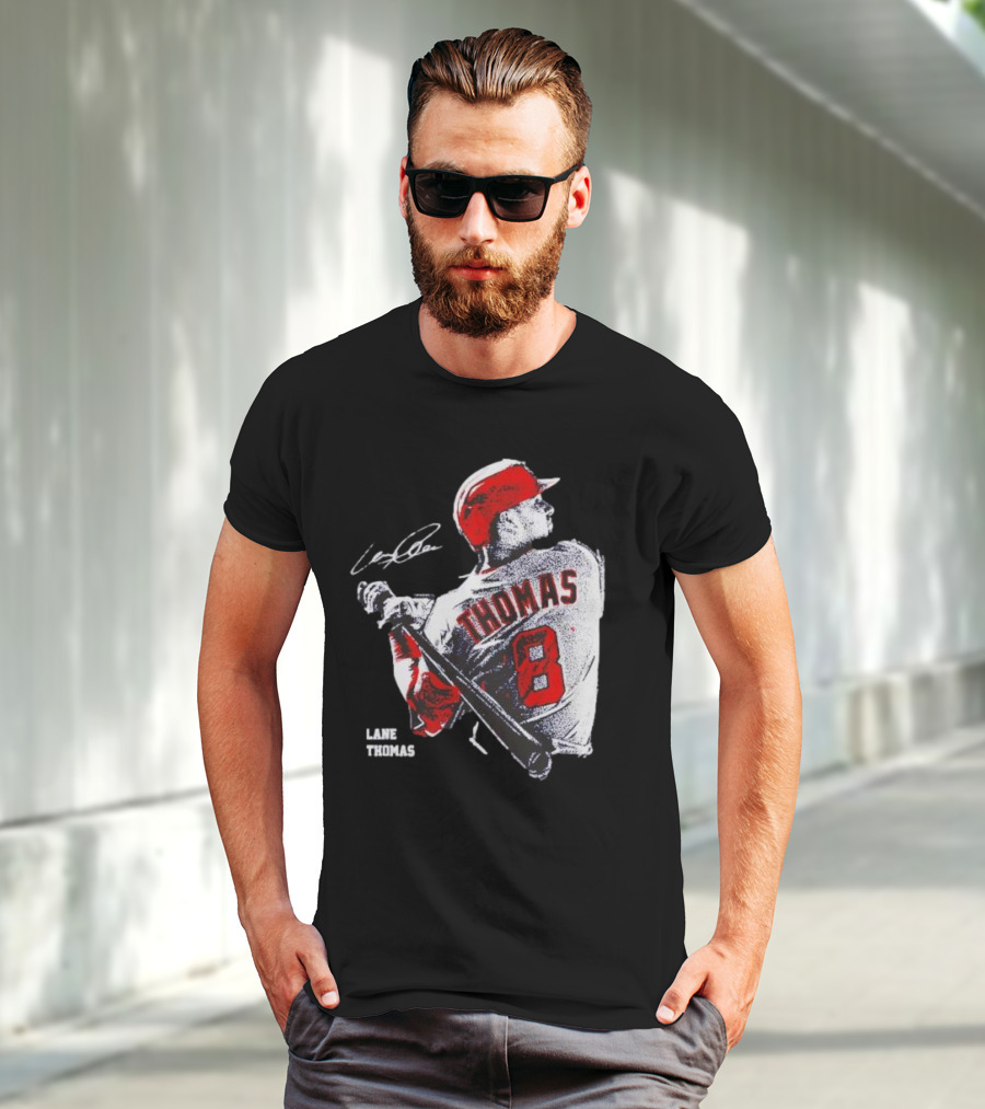 Lane Thomas Cleveland Guardians Baseball Jersey Signature Design 8 T-Shirt