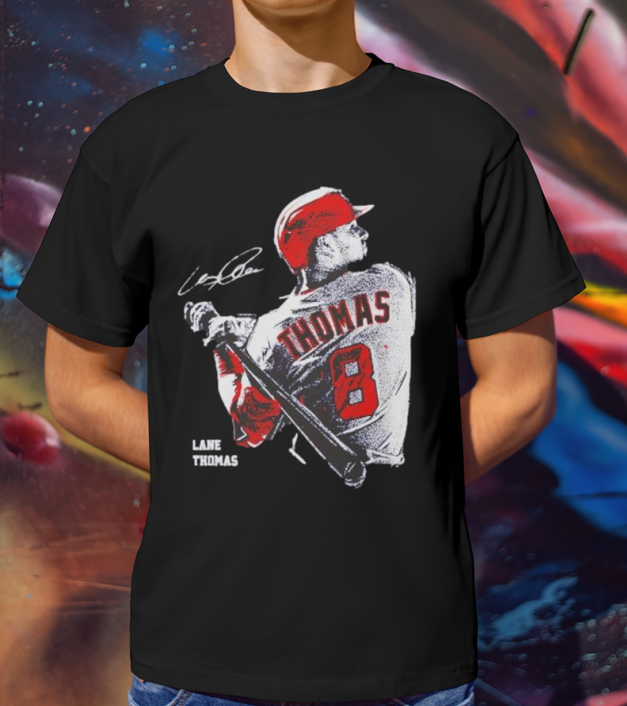 Lane Thomas Cleveland Guardians Baseball Jersey Signature Design 8 T-Shirt