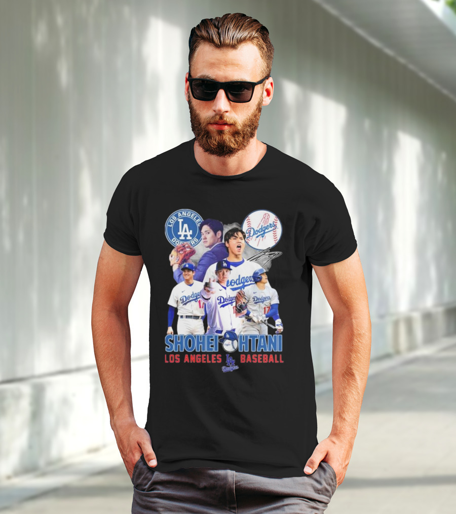 Los Angeles Dodgers Shohei Ohtani Baseball MVP Signature T-Shirt