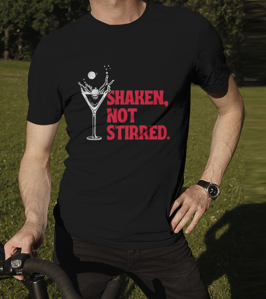 Rutgers Scarlet Knights Shaken Not Stirred Martini Basketball T-Shirt