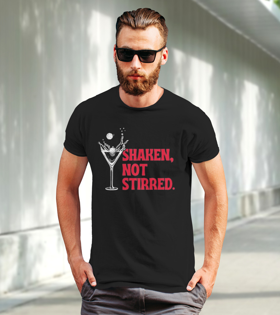 Rutgers Scarlet Knights Shaken Not Stirred Martini Basketball T-Shirt