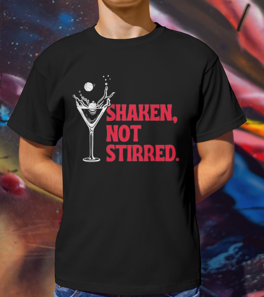 Rutgers Scarlet Knights Shaken Not Stirred Martini Basketball T-Shirt