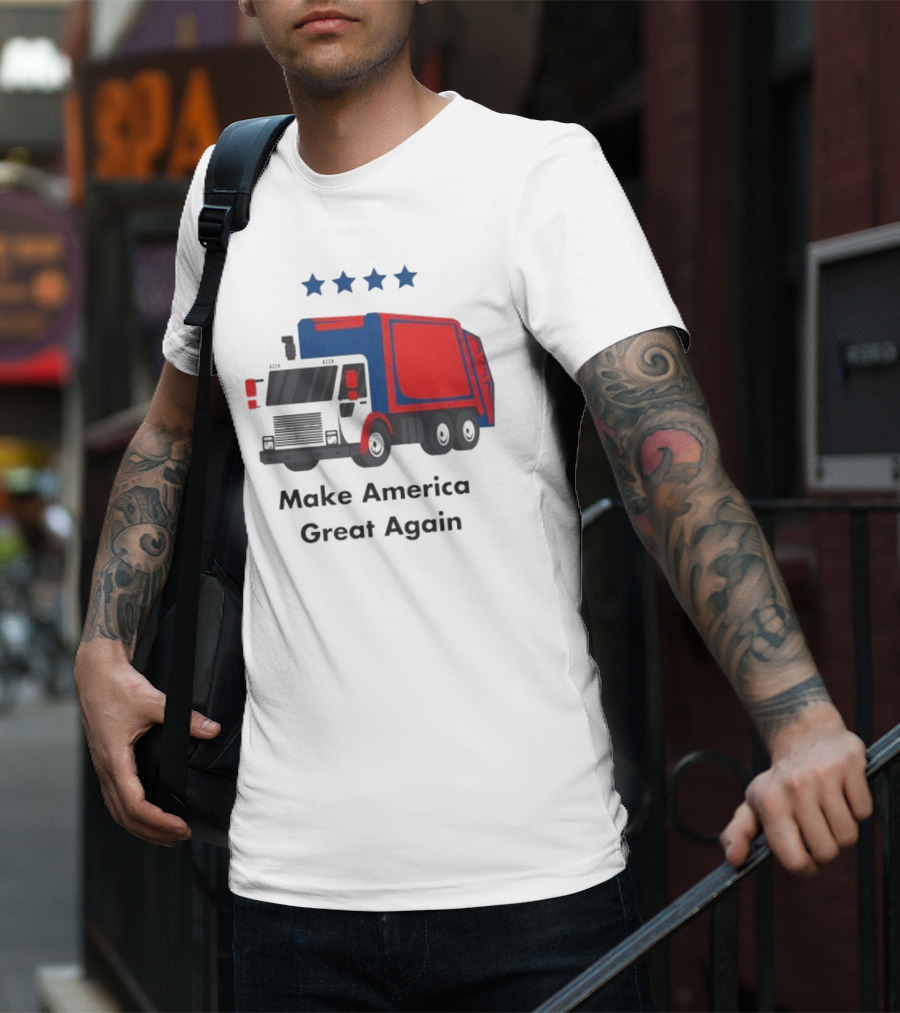 Make America Great Again Garbage Truck With Stars T-Shirt