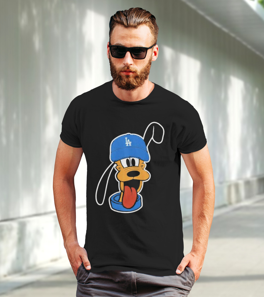 Pluto Los Angeles Dodgers Hat T-Shirt