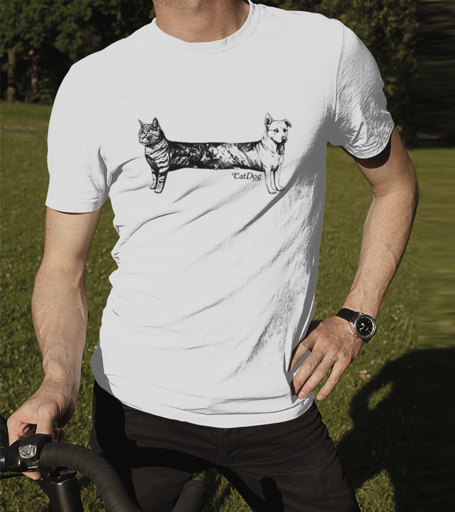 Cat Dog Hybrid Design Catdog T-Shirt