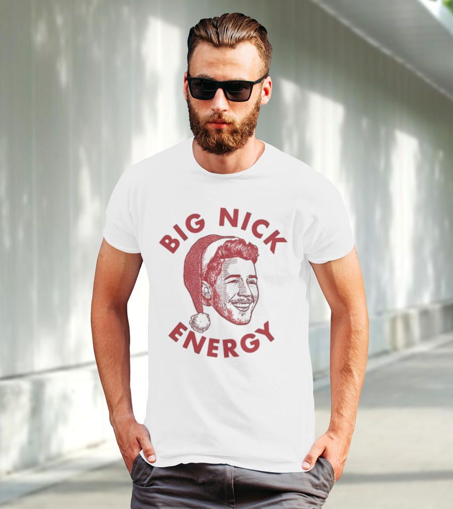 Big Nick Energy Jonas Brothers Christmas Santa Hat T-Shirt