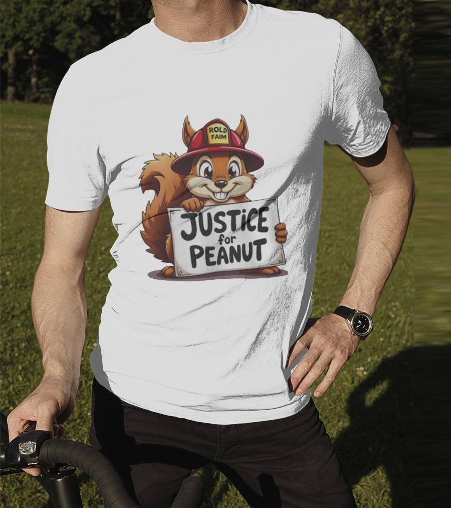 Justice For Peanut Rold FaIm Squirrel Lover T-Shirt