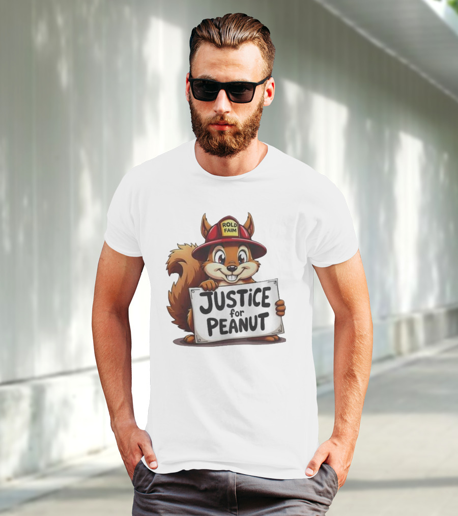 Justice For Peanut Rold FaIm Squirrel Lover T-Shirt