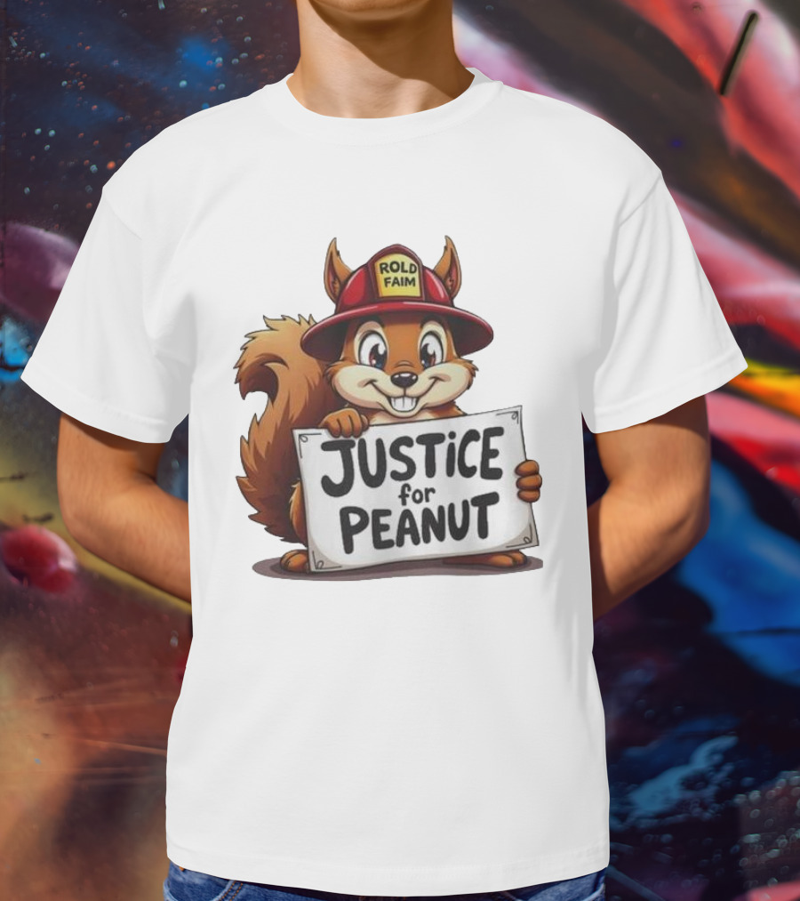 Justice For Peanut Rold FaIm Squirrel Lover T-Shirt