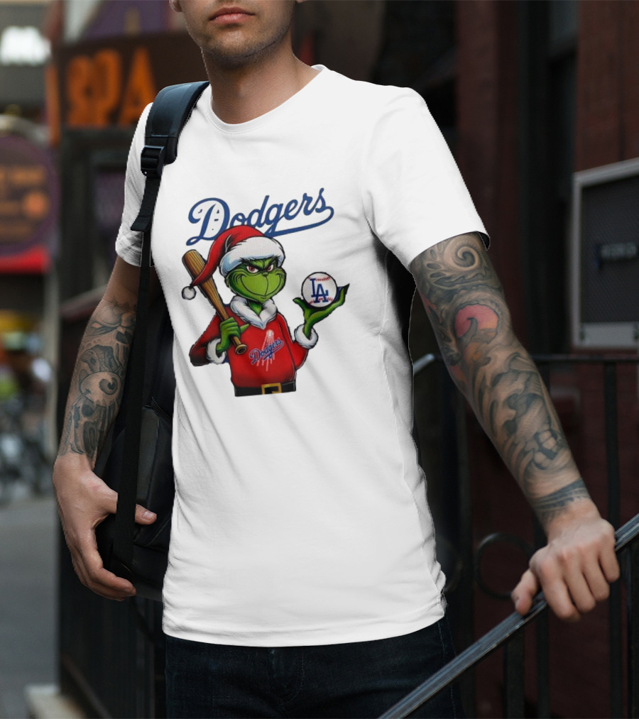 Dodgers MLB Los Angeles The Grinch Grinchmas Christmas T-Shirt