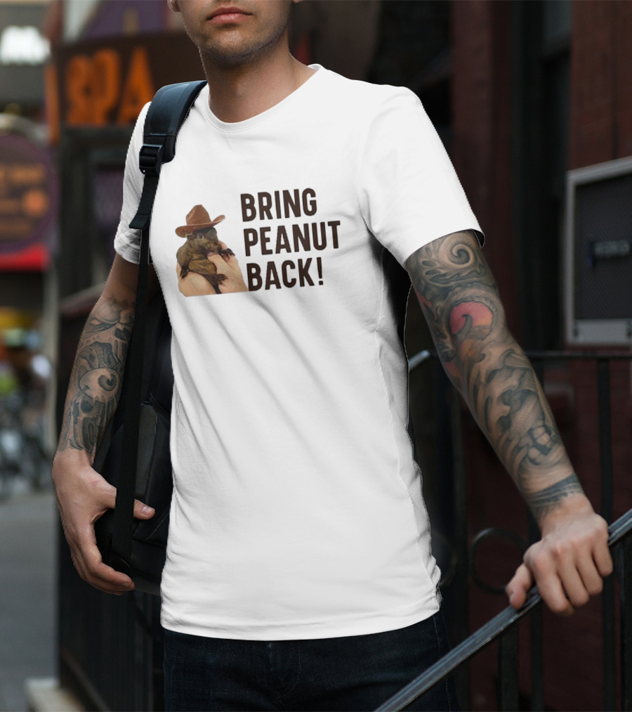 Bring Peanut The Squirrel Back Cowboy Hat Image T-Shirt