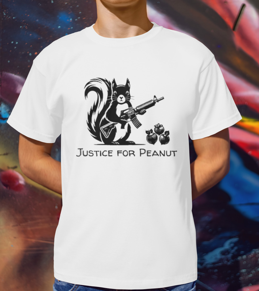 Justice For Peanut Squirrel With Gun T-Shirt