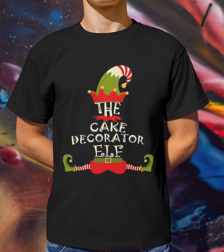 The Cake Decorator Elf Christmas Holiday T-Shirt