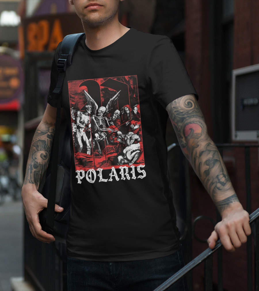 Down Right Merch Polaris Skeleton Scene T-Shirt
