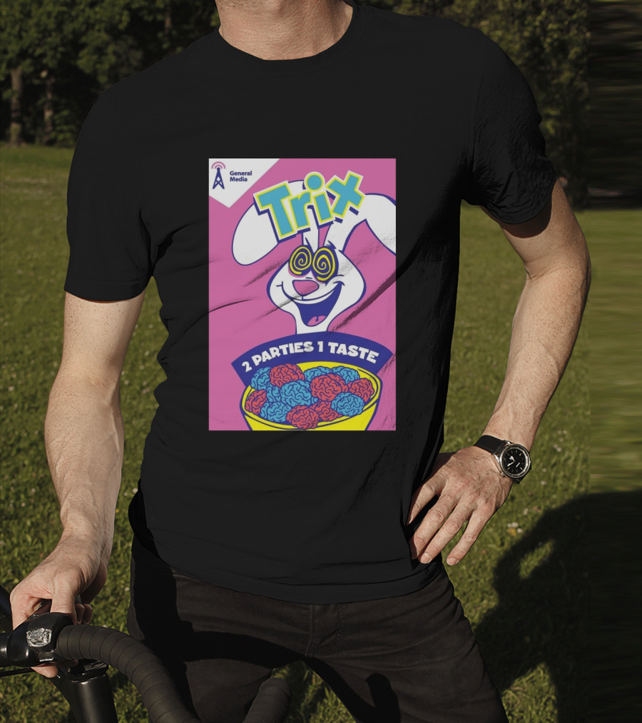 Trix Cereal Bunny With Swirled Eyes And Brain Bowl 2 Parties 1 Taste General Media T-Shirt