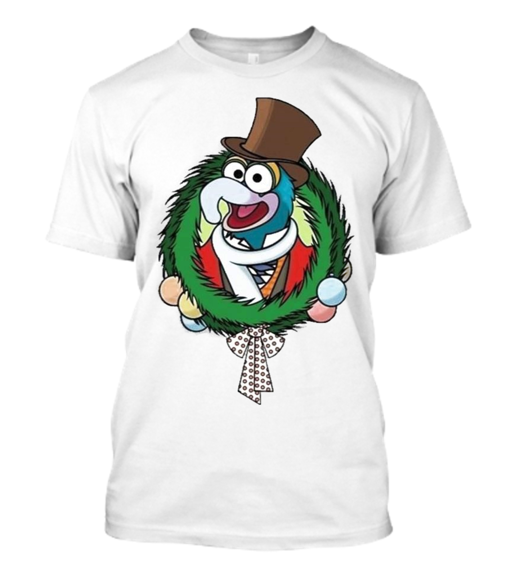Cute Gonzo The Muppet Christmas Carol Wreath T-Shirt