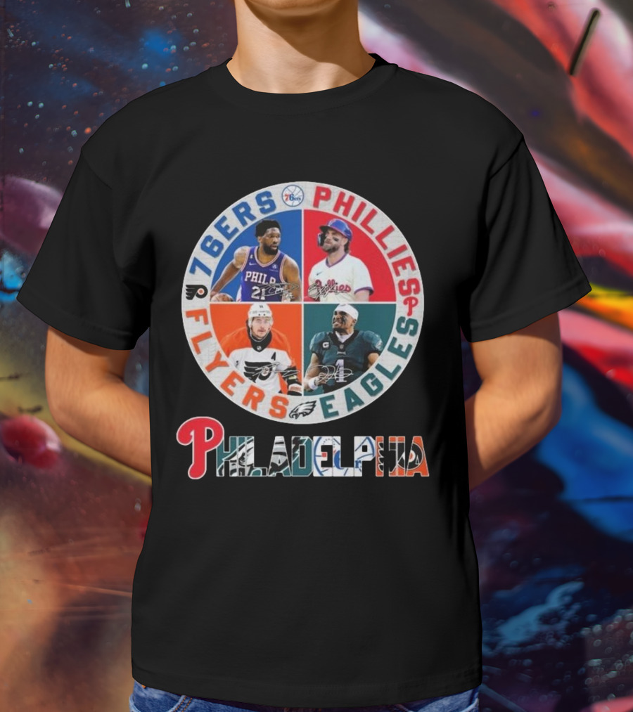 Philadelphia 76ers Phillies Eagles Flyers T-Shirt