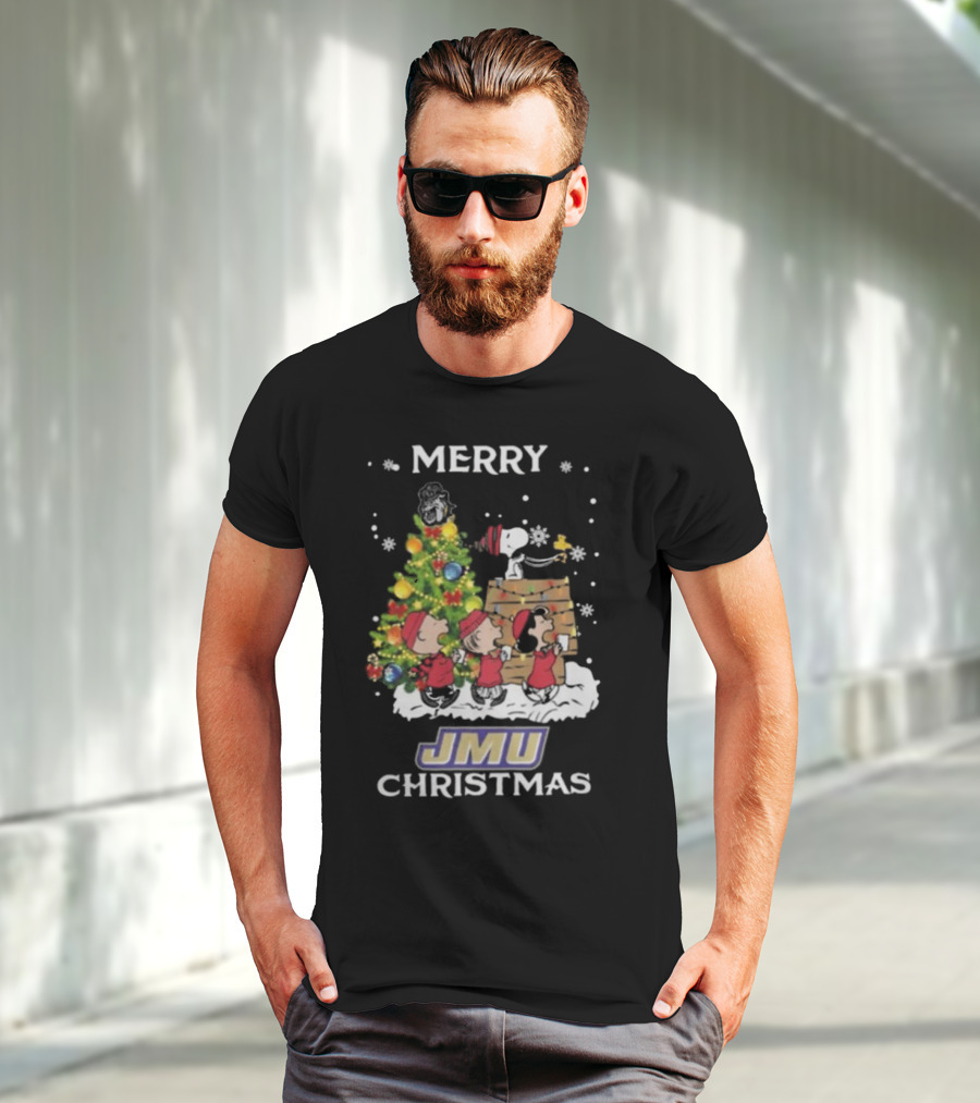 Merry JMU Christmas Snoopy And Friends T-Shirt