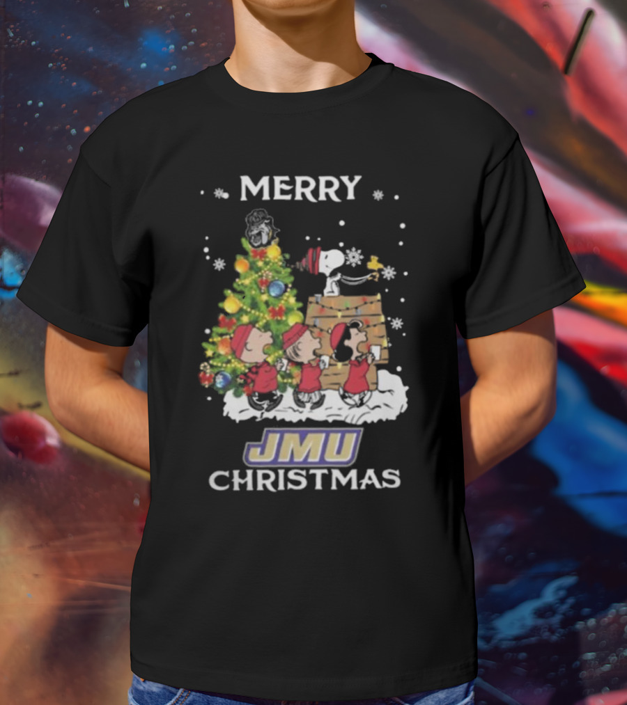 Merry JMU Christmas Snoopy And Friends T-Shirt