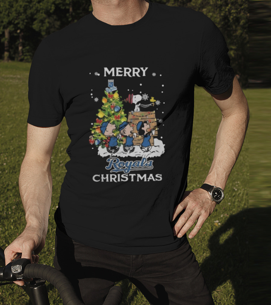 Merry Christmas Kansas City Royals Snoopy And Friends T-Shirt