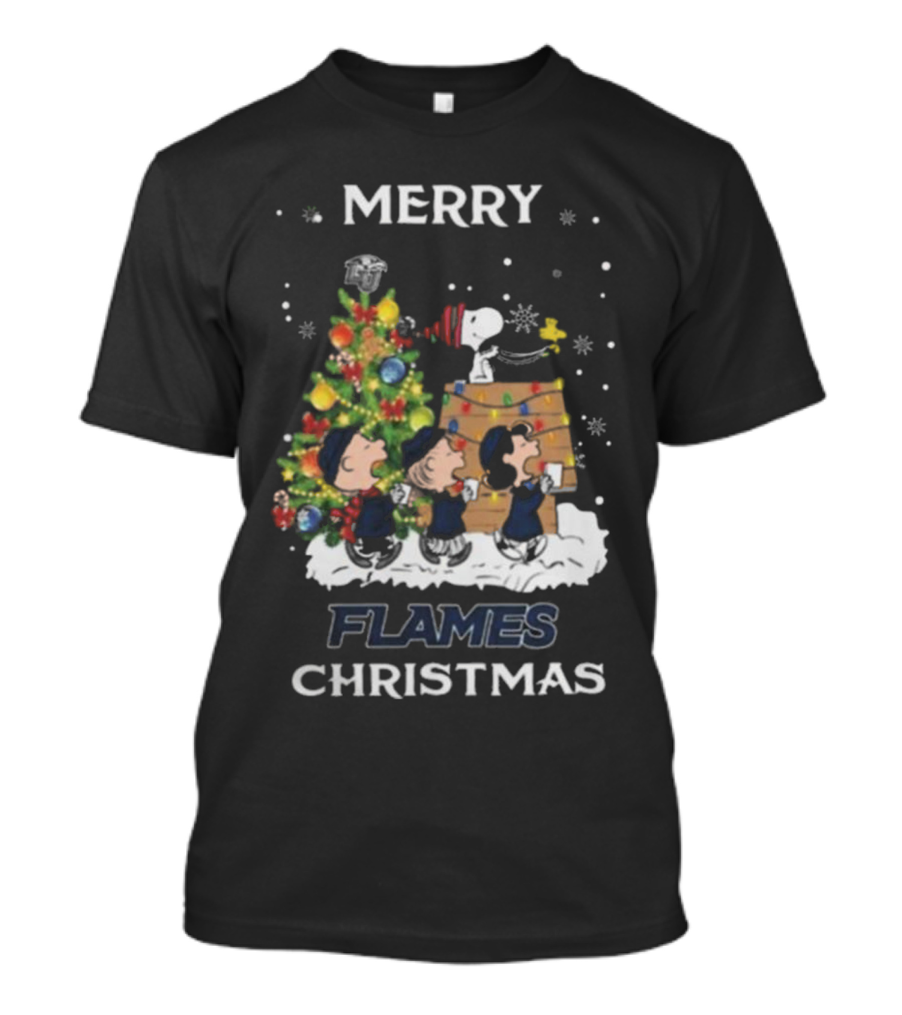 Merry Flames Christmas Snoopy And Friends Liberty T-Shirt