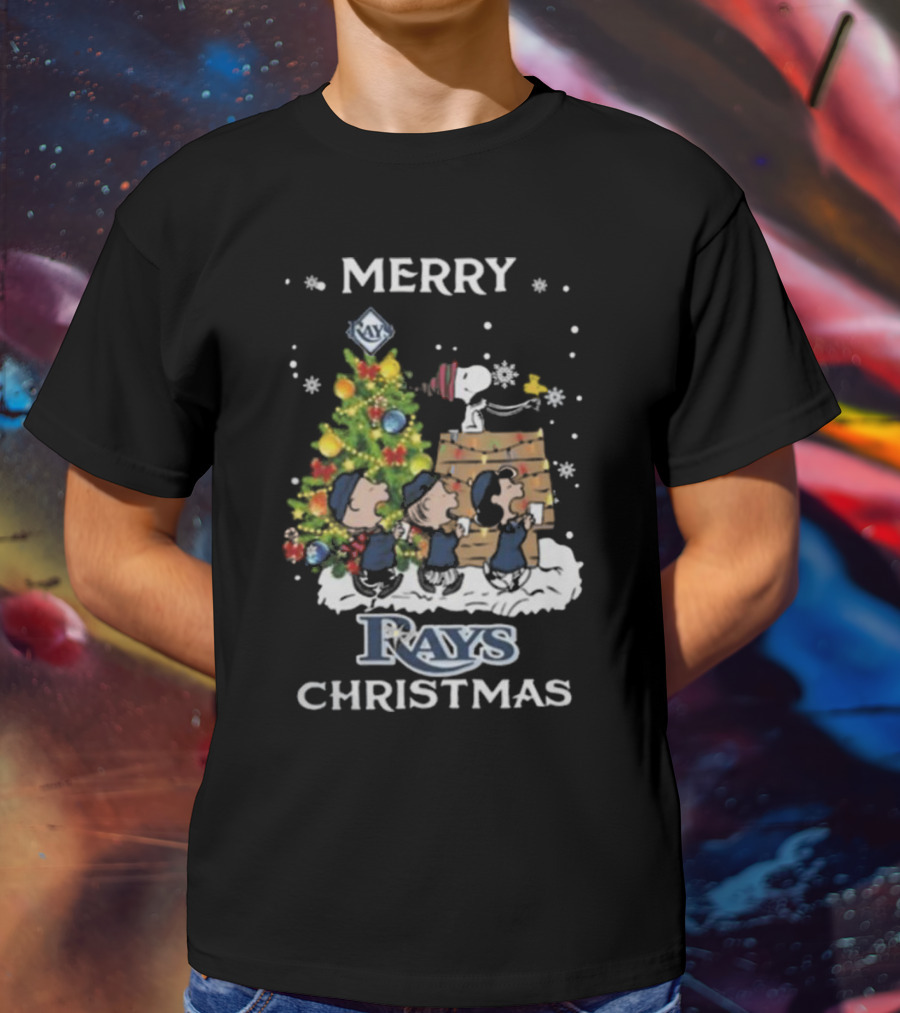 Merry Rays Christmas Tampa Bay Snoopy And Friends T-Shirt
