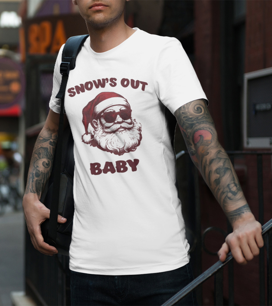 Snow’s Out Baby Santa Christmas T-Shirt