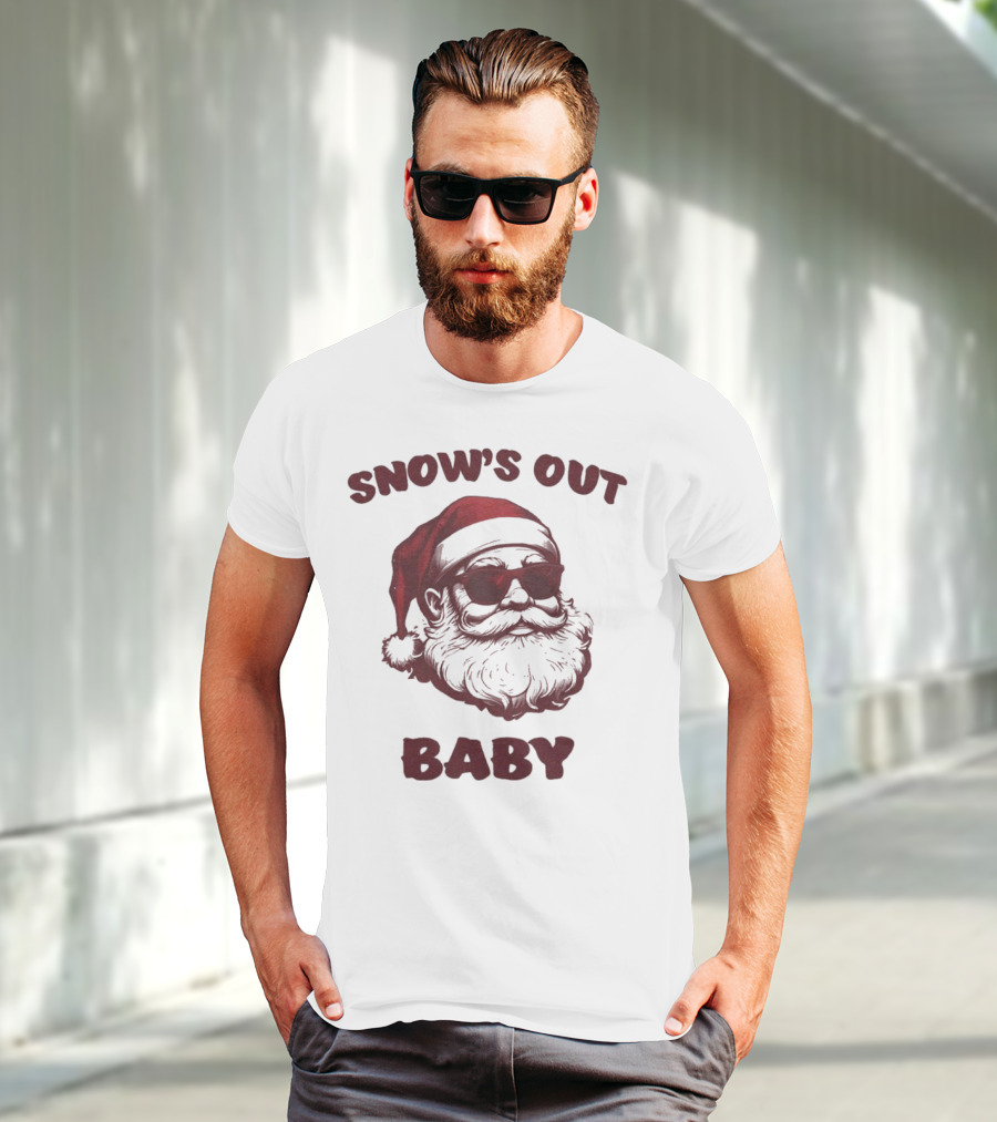 Snow’s Out Baby Santa Christmas T-Shirt