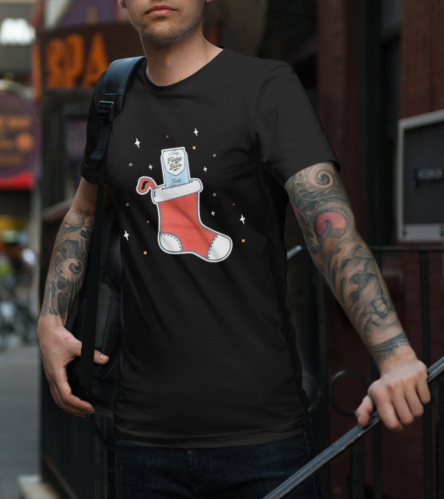 Friday Beers Christmas Stocking T-Shirt