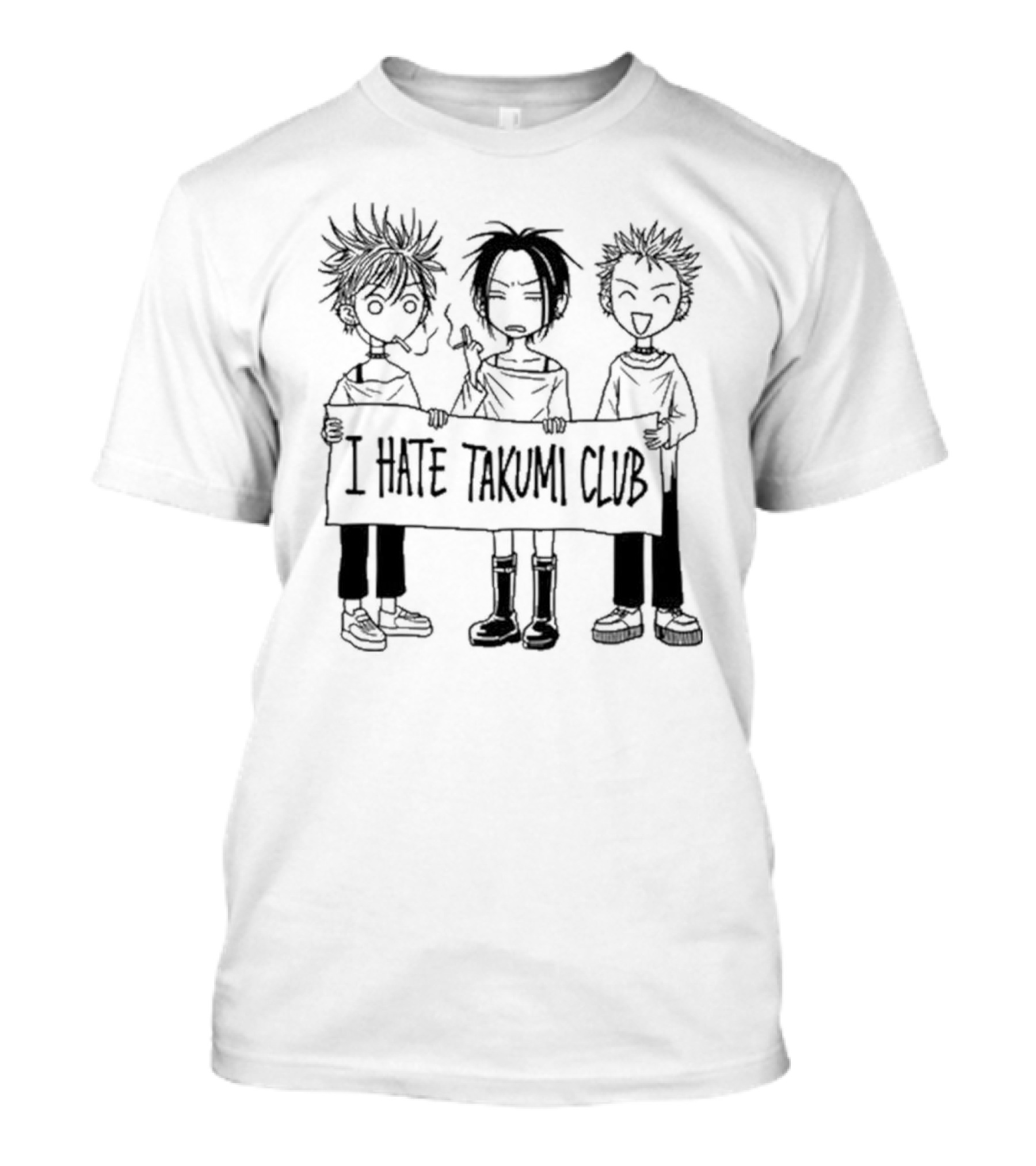 I Hate Takumi Club Character Group Yazawadisciple Manga T-Shirt