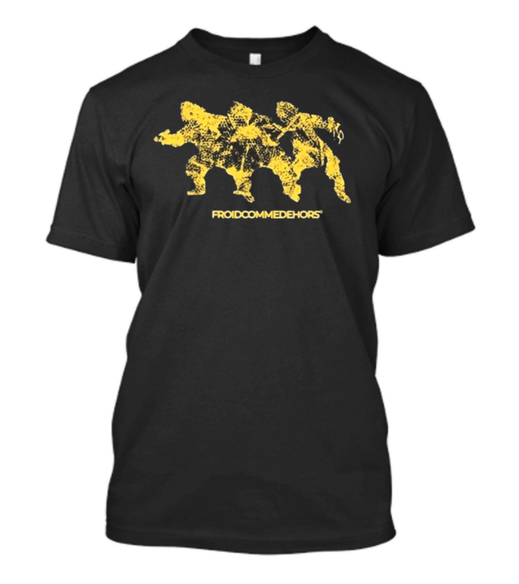Malo Froidcommedehors Black Yellow T-Shirt