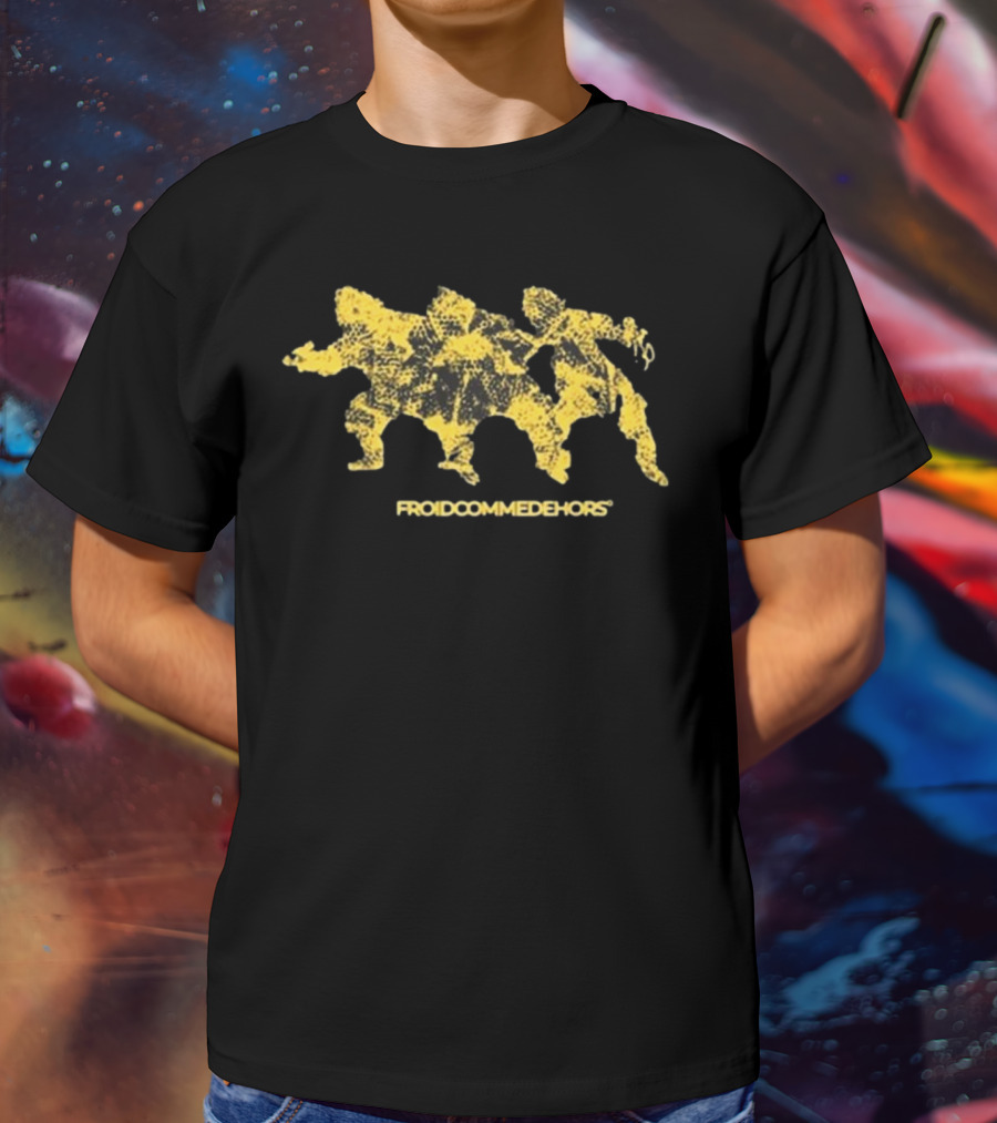 Malo Froidcommedehors Black Yellow T-Shirt
