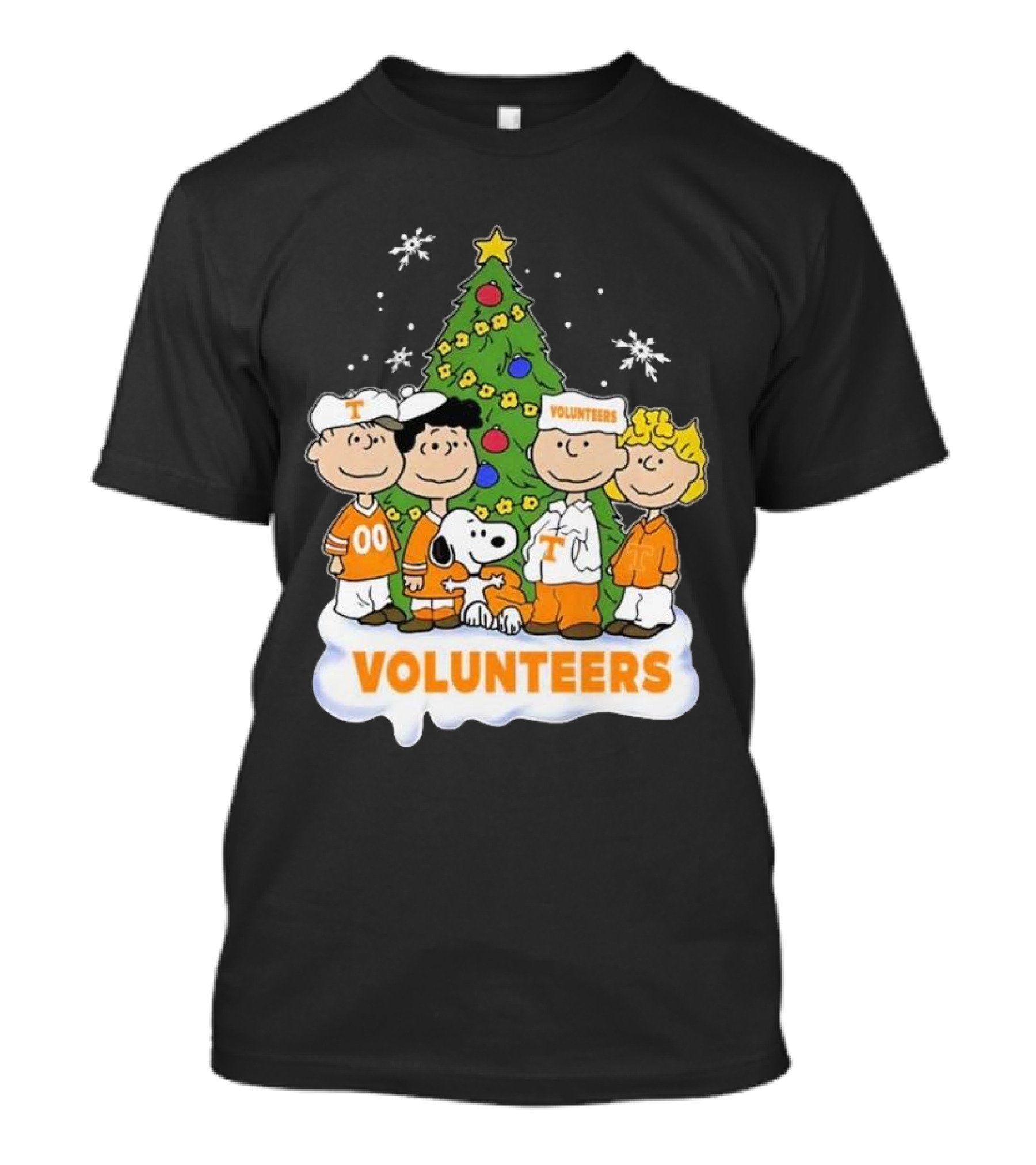 Tennessee Volunteers Snoopy And Friends Christmas Tree T-Shirt