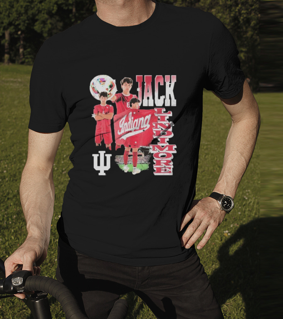 Jack Lindimore Indiana Hoosiers Soccer Retro Player T-Shirt