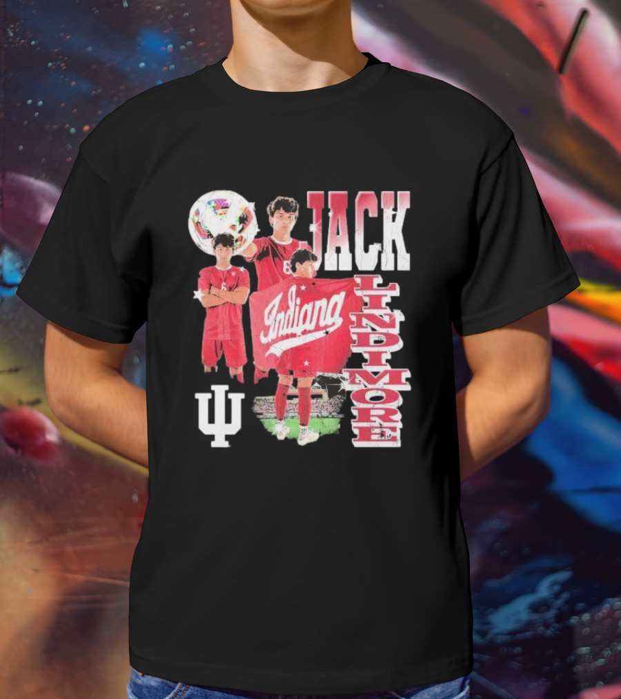 Jack Lindimore Indiana Hoosiers Soccer Retro Player T-Shirt